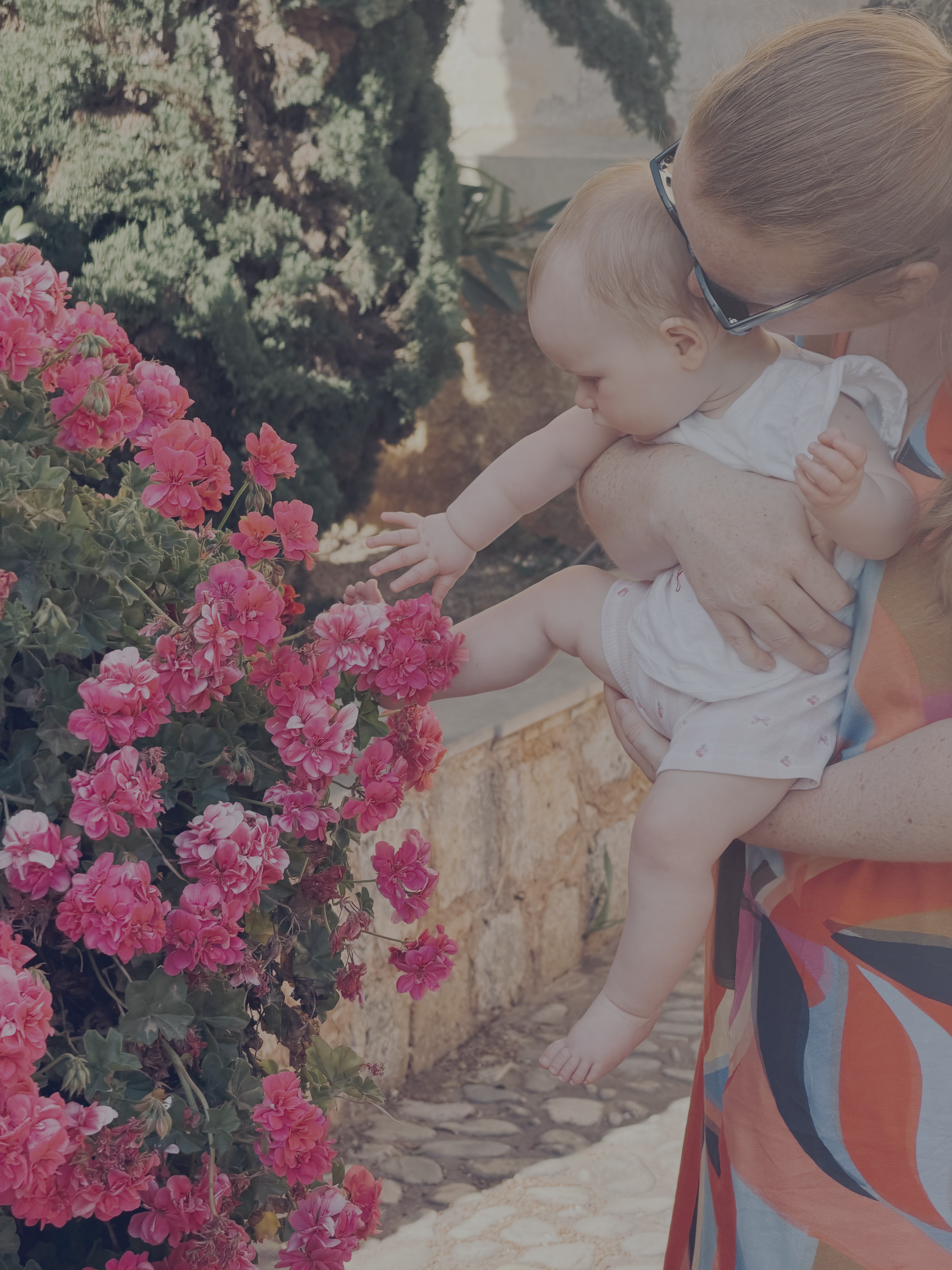 Flourish Florist's founder among the flowers with her daughter